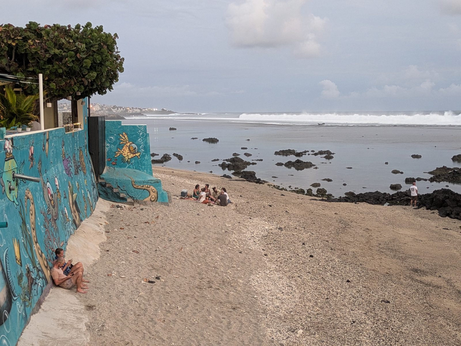 La plage du lagon de Saint-Pierre, côté Terre Sainte, dans le sud de La Réunion